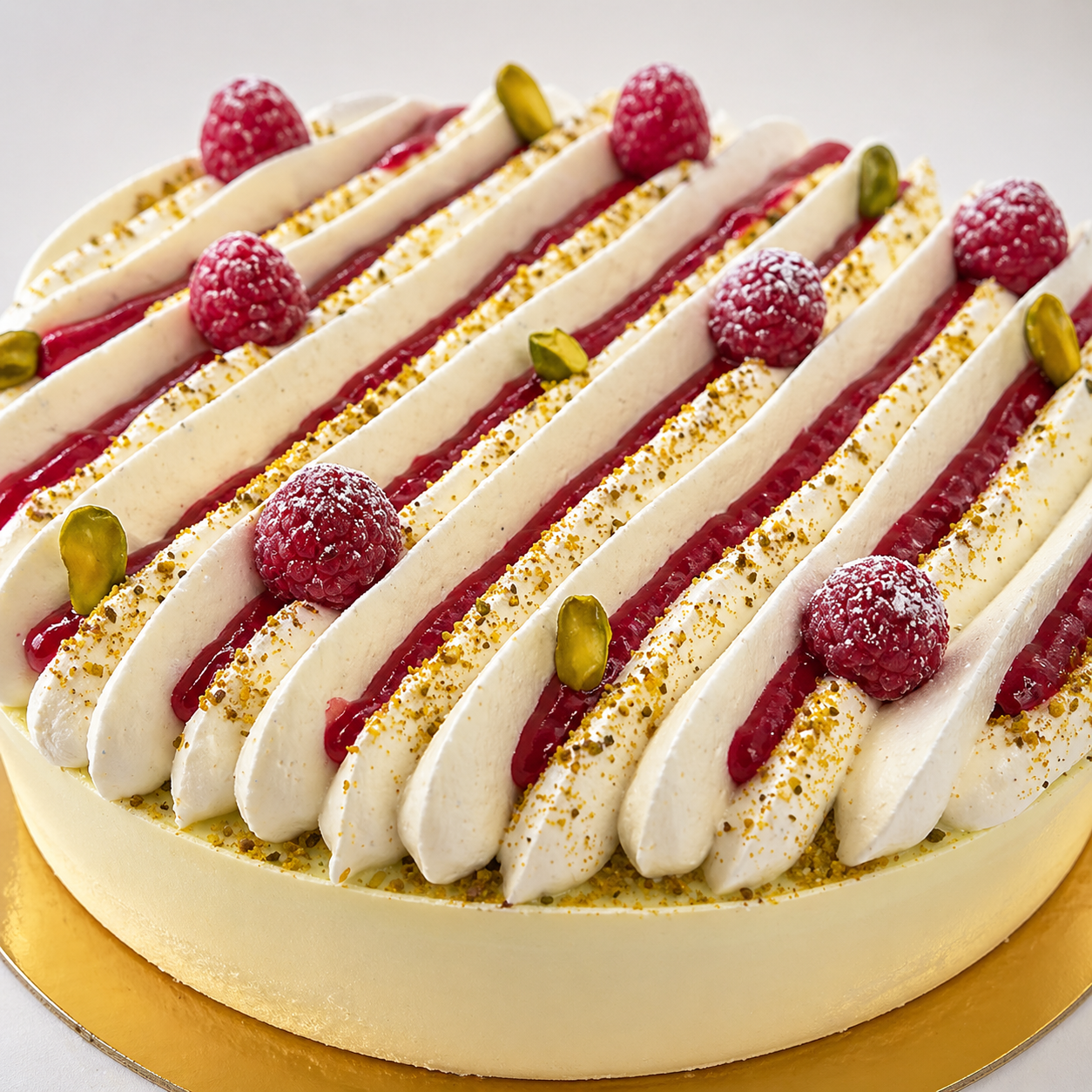 Entremet framboise pistache — pâtisserie artisanale à Houdan, Yvelines